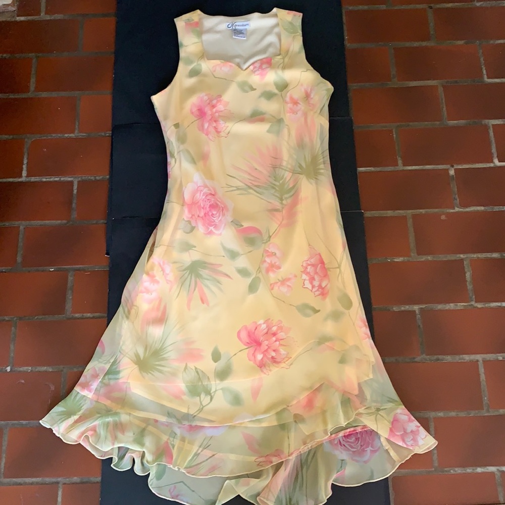 Delicate Look -Floral Maxi Lined Sleeveless Dress - Picture 1 of 9